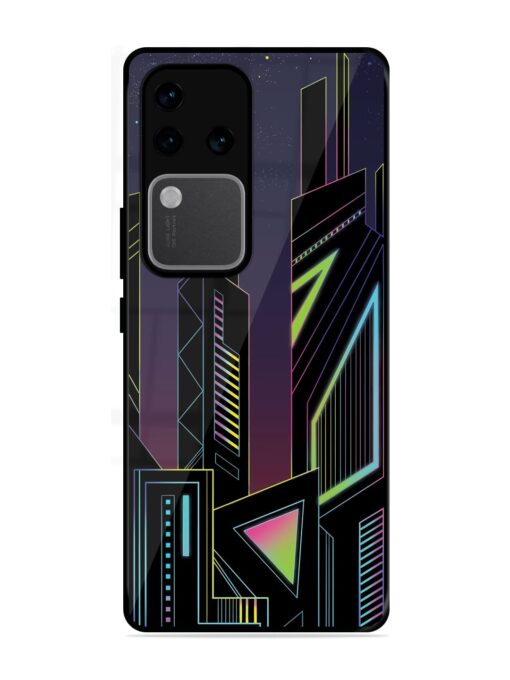 Neon Dreamscape Glossy Metal Phone Cover for Vivo V30 Pro (5G) Zapvi