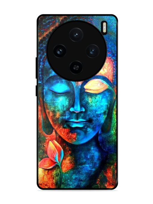 Buddha Painting Glossy Metal Phone Cover for Vivo X100 (5G) Zapvi