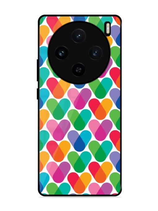 Overlapping Colors Colorful Glossy Metal TPU Phone Cover for Vivo X100 (5G)