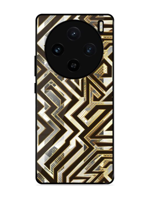 Technology Geometric Seamless Glossy Metal Phone Cover for Vivo X100 (5G) Zapvi