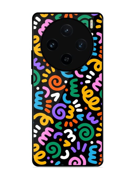 Colorful Seamless Vector Glossy Metal Phone Cover for Vivo X100 (5G) Zapvi