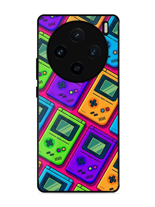 Game Seamless Pattern Glossy Metal Phone Cover for Vivo X100 (5G) Zapvi