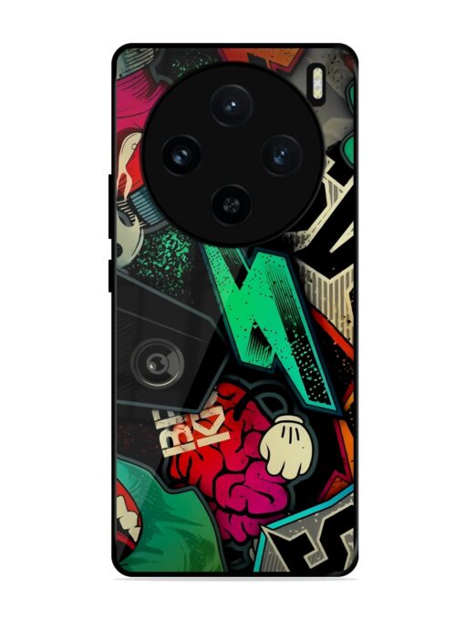 Graffiti Art Glossy Metal Phone Cover for Vivo X100 (5G) Zapvi