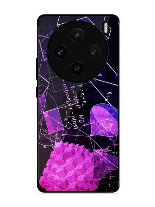 Math Physics Formula Art Glossy Metal Phone Cover for Vivo X100 (5G) Zapvi