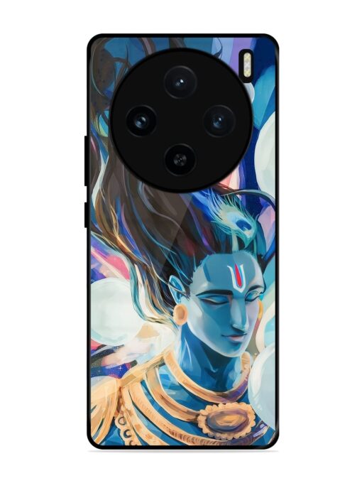 Bhagwan Sri Krishna Glossy Metal Phone Cover for Vivo X100 (5G) Zapvi