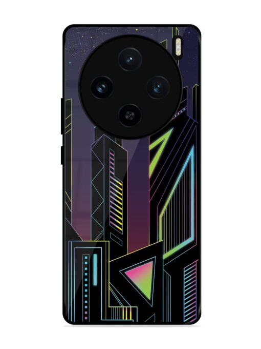 Neon Dreamscape Glossy Metal Phone Cover for Vivo X100 (5G)