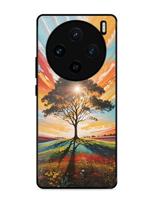 Abstract Tree Colorful Art Glossy Metal Phone Cover for Vivo X100 (5G) Zapvi