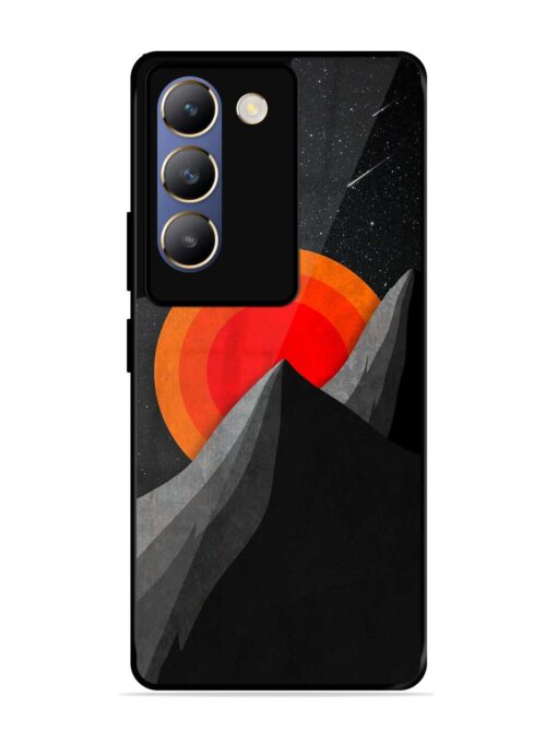 Black Mountain Glossy Metal Phone Cover for Vivo Y200E (5G) Zapvi