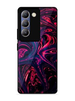 Abstract Background Glossy Metal Phone Cover for Vivo Y200E (5G)
