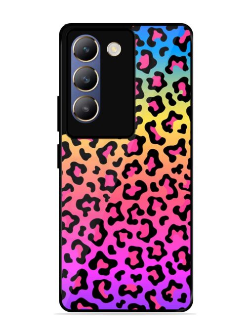 Neon Rainbow Colored Glossy Metal Phone Cover for Vivo Y200E (5G) Zapvi