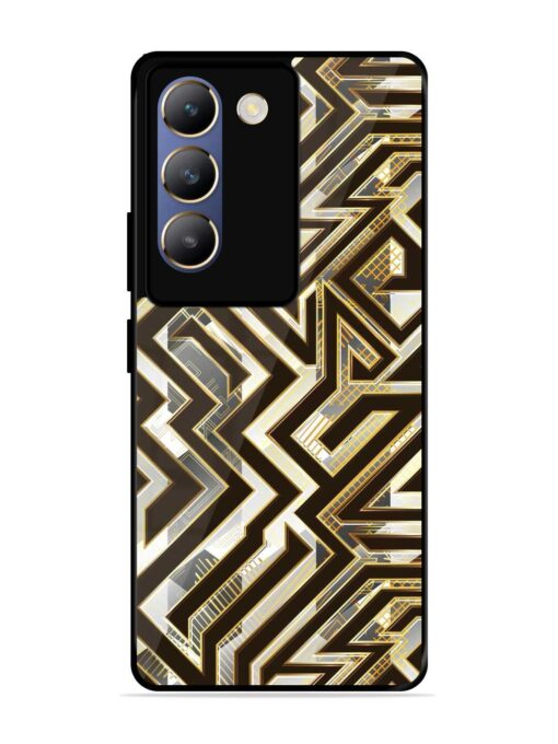 Technology Geometric Seamless Glossy Metal Phone Cover for Vivo Y200E (5G) Zapvi