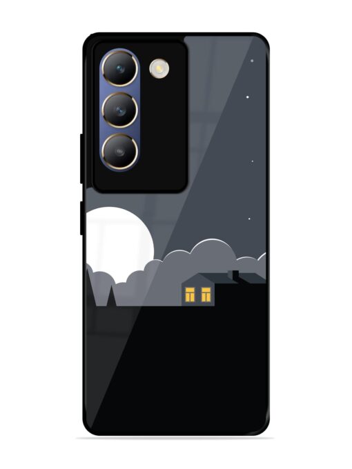 Full Moon Vector Art Glossy Metal Phone Cover for Vivo Y200E (5G) Zapvi