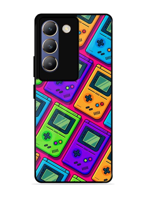 Game Seamless Pattern Glossy Metal Phone Cover for Vivo Y200E (5G) Zapvi