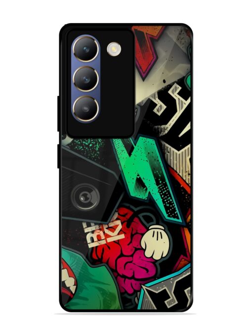 Graffiti Art Glossy Metal Phone Cover for Vivo Y200E (5G)