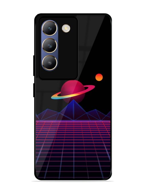 Wave Aesthetic Glossy Metal Phone Cover for Vivo Y200E (5G)