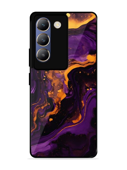 Painting Of A Purple Glossy Metal Phone Cover for Vivo Y200E (5G) Zapvi