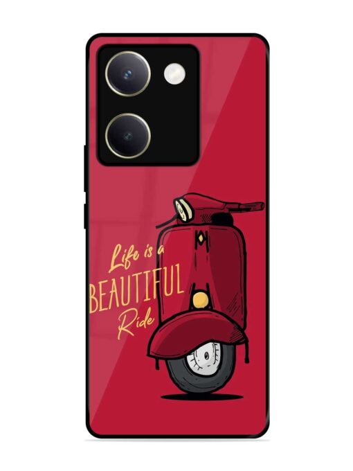 Life Is Beautiful Rides Glossy Metal Phone Cover for Vivo Y200 Pro (5G) Zapvi