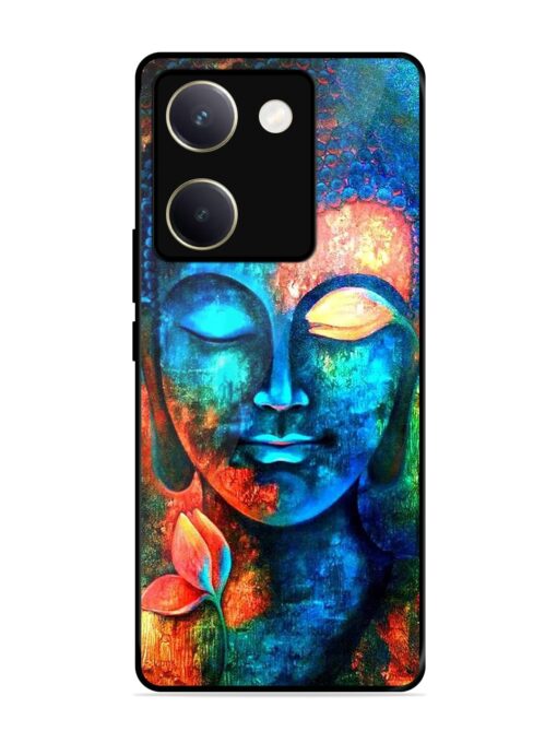 Buddha Painting Glossy Metal Phone Cover for Vivo Y200 Pro (5G) Zapvi