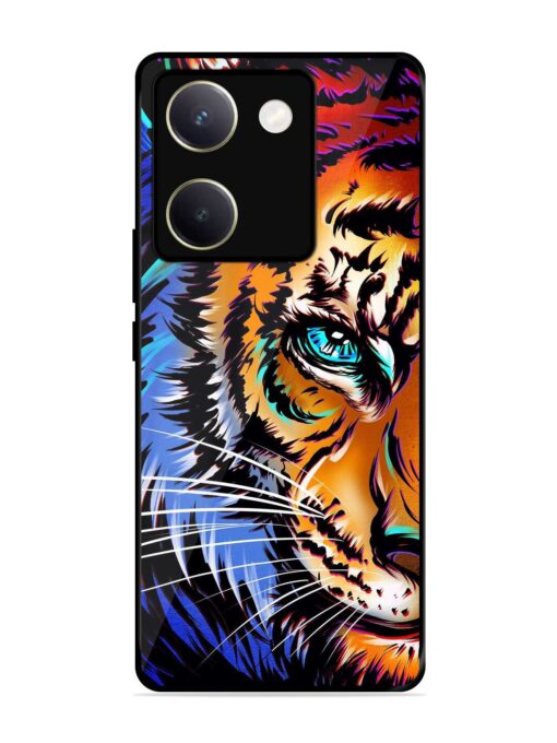 Colorful Lion Art Glossy Metal Phone Cover for Vivo Y200 Pro (5G) Zapvi