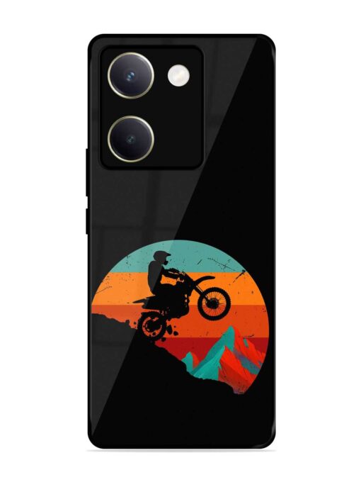 Mountain Bike Glossy Metal Phone Cover for Vivo Y200 Pro (5G)