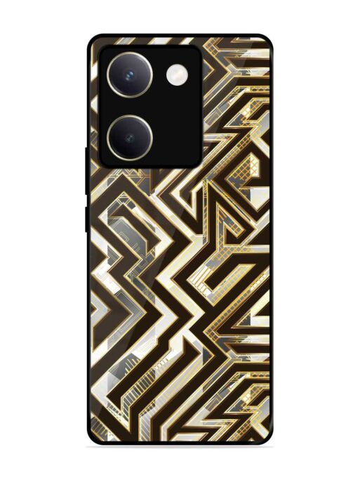 Technology Geometric Seamless Glossy Metal Phone Cover for Vivo Y200 Pro (5G) Zapvi