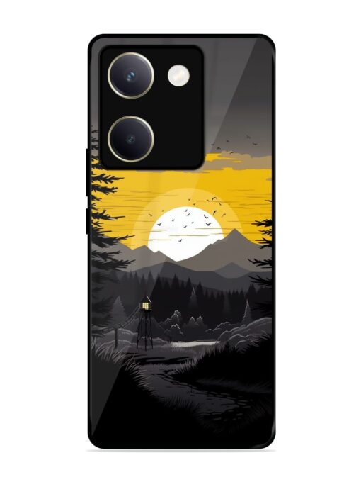 Sunset Vector Glossy Metal Phone Cover for Vivo Y200 Pro (5G) Zapvi