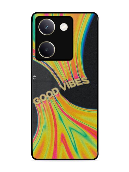 Good Vibes Glossy Metal Phone Cover for Vivo Y200 Pro (5G)