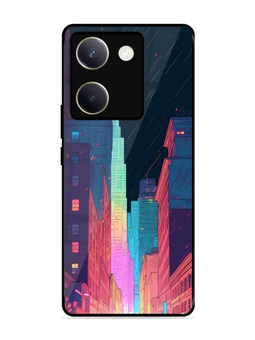 Minimal City Art Glossy Metal Phone Cover for Vivo Y200 Pro (5G) Zapvi