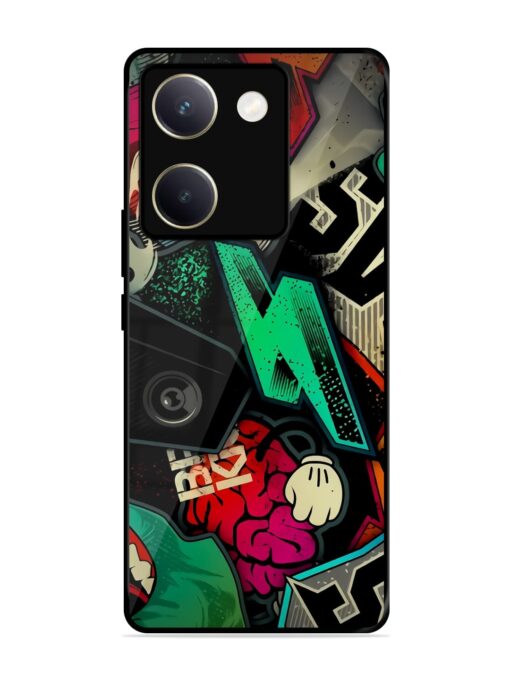 Graffiti Art Glossy Metal Phone Cover for Vivo Y200 Pro (5G)