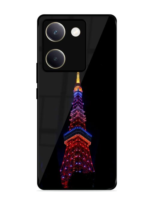 Eiffel Tower Night View Glossy Metal Phone Cover for Vivo Y200 Pro (5G) Zapvi