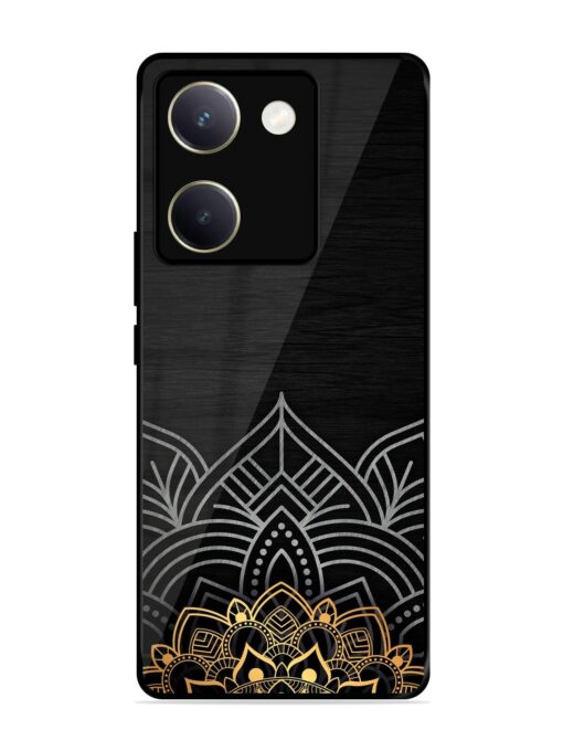 Decorative Golden Pattern Glossy Metal Phone Cover for Vivo Y200 Pro (5G) Zapvi