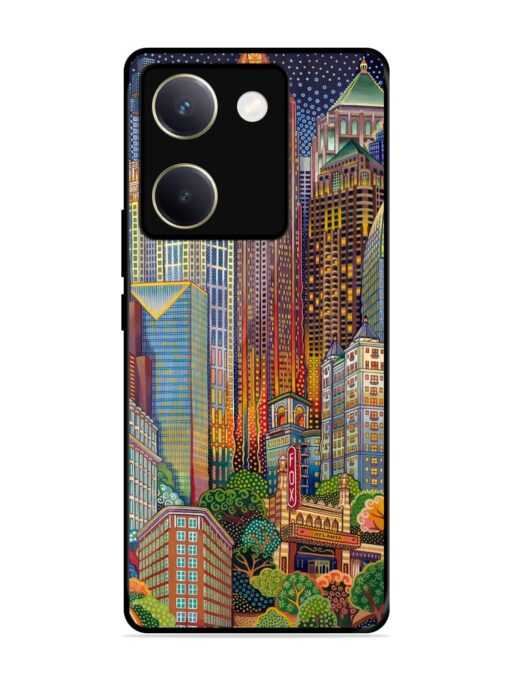 Cityscapes Art Glossy Metal Phone Cover for Vivo Y200 Pro (5G) Zapvi