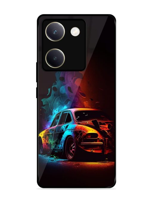 High Classic Car Art Glossy Metal Phone Cover for Vivo Y200 Pro (5G) Zapvi