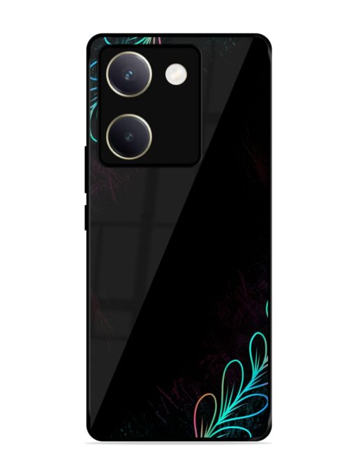 Decorative Line Art Glossy Metal Phone Cover for Vivo Y200 Pro (5G) Zapvi