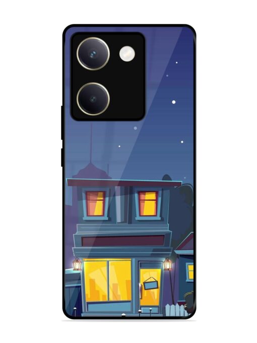 Vector Night House Glossy Metal Phone Cover for Vivo Y200 Pro (5G)