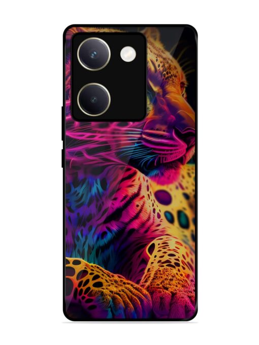 Leopard Art Glossy Metal Phone Cover for Vivo Y200 Pro (5G) Zapvi