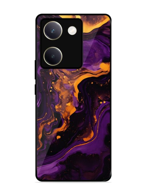 Painting Of A Purple Glossy Metal Phone Cover for Vivo Y200 Pro (5G) Zapvi