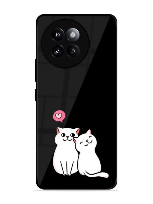 Cat Love Glossy Metal Phone Cover for Xiaomi Mi 14 Civi (5G) Zapvi