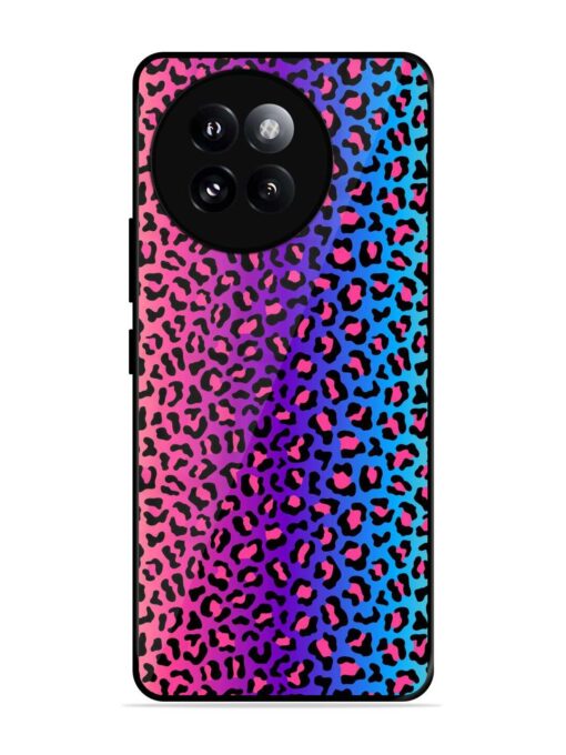 Colorful Leopard Seamless Glossy Metal Phone Cover for Xiaomi Mi 14 Civi (5G)