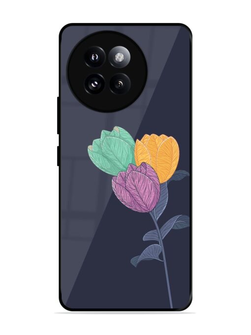 Flower Vector Glossy Metal Phone Cover for Xiaomi Mi 14 Civi (5G) Zapvi