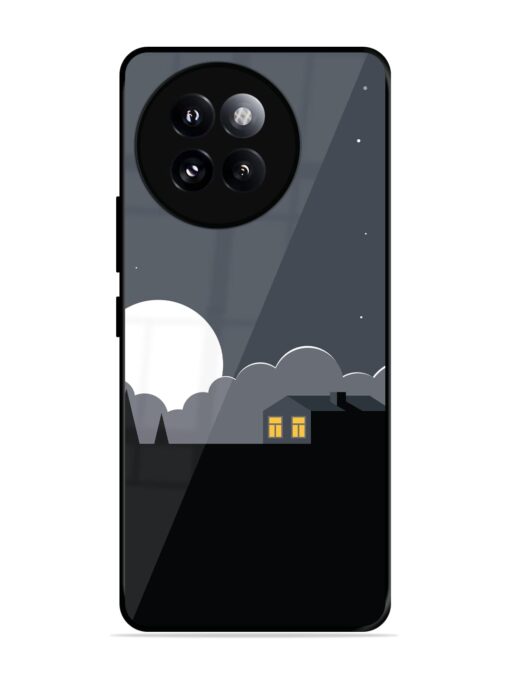 Full Moon Vector Art Glossy Metal Phone Cover for Xiaomi Mi 14 Civi (5G) Zapvi