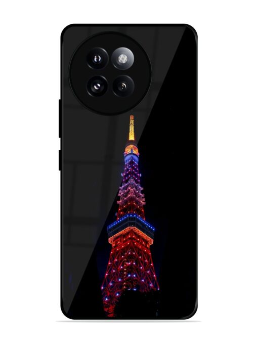 Eiffel Tower Night View Glossy Metal Phone Cover for Xiaomi Mi 14 Civi (5G) Zapvi