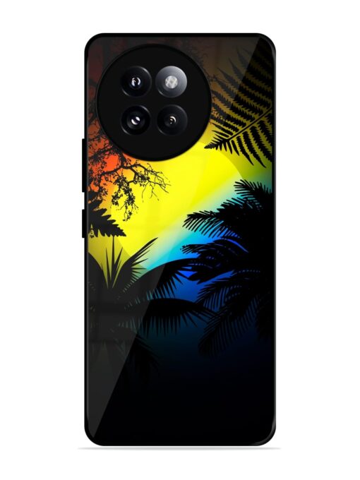 Colorful Sunset With Palm Trees Glossy Metal Phone Cover for Xiaomi Mi 14 Civi (5G) Zapvi