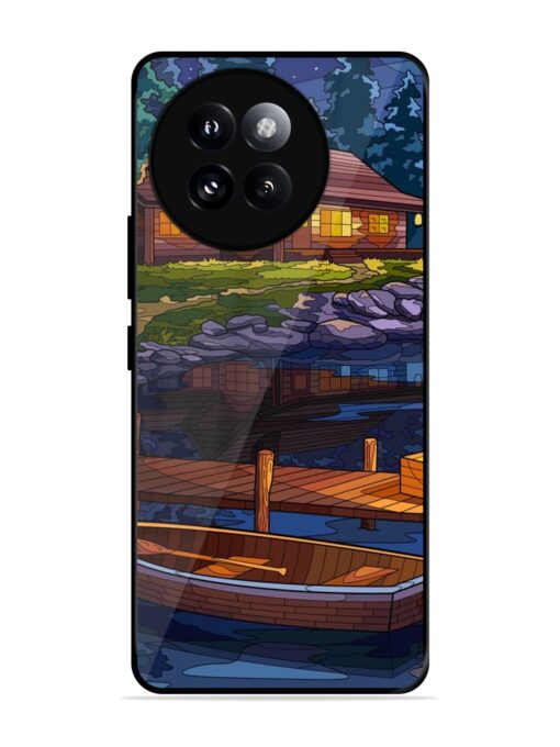 Village Night Scene Glossy Metal Phone Cover for Xiaomi Mi 14 Civi (5G) Zapvi