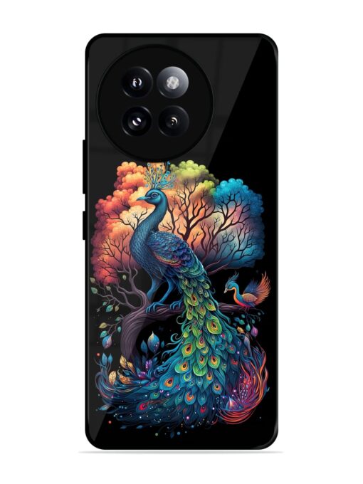 Peacock Tree Art Glossy Metal Phone Cover for Xiaomi Mi 14 Civi (5G) Zapvi