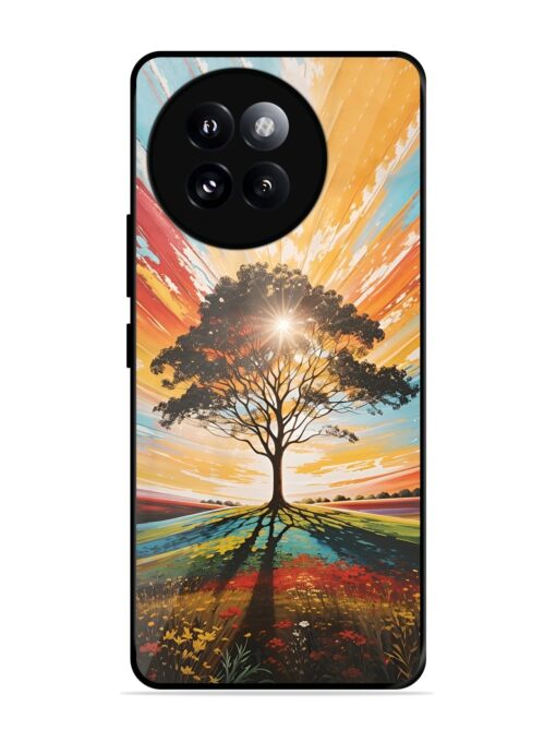 Abstract Tree Colorful Art Glossy Metal Phone Cover for Xiaomi Mi 14 Civi (5G)