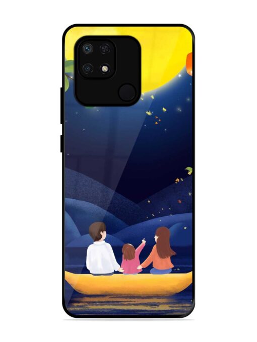 Happy Family And Beautiful View Glossy Metal Phone Cover for Xiaomi Redmi 10 Power Zapvi