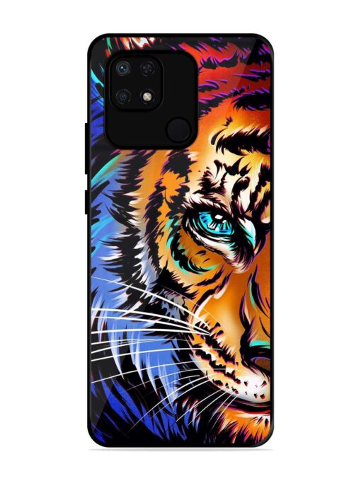 Colorful Lion Art Glossy Metal Phone Cover for Xiaomi Redmi 10 Power