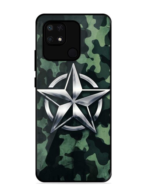 Indian Army Star Design Glossy Metal Phone Cover for Xiaomi Redmi 10 Power