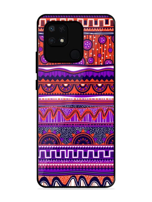 Ethnic Seamless Pattern Glossy Metal TPU Phone Cover for Xiaomi Redmi 10 Power Zapvi